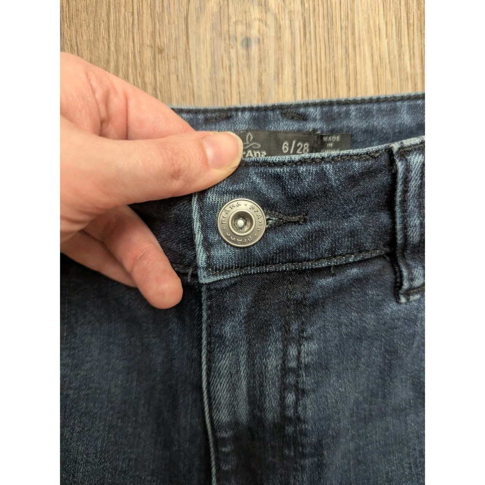 Prana Jeans Womens 6/28 Blue Dark Wash Tukino Outdoor Carpenter Loop Denim - Picture 3 of 13
